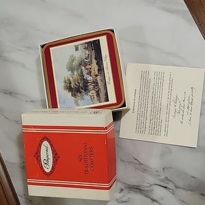 Pimpernel Vintage "Cottages At Atcham Village" Coasters- Set of 6